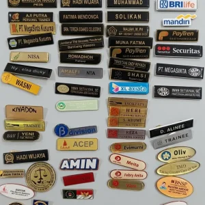 Name tag stainless dan kuningan jakarta selatan